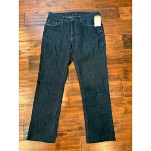 Mott & Bow Blue Dark Wash Denim 3 Straight Leg Jeans, Size 33